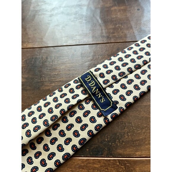 D.Dann’s Mens 100% Silk Printed Casaul Tie - Picture 3 of 4